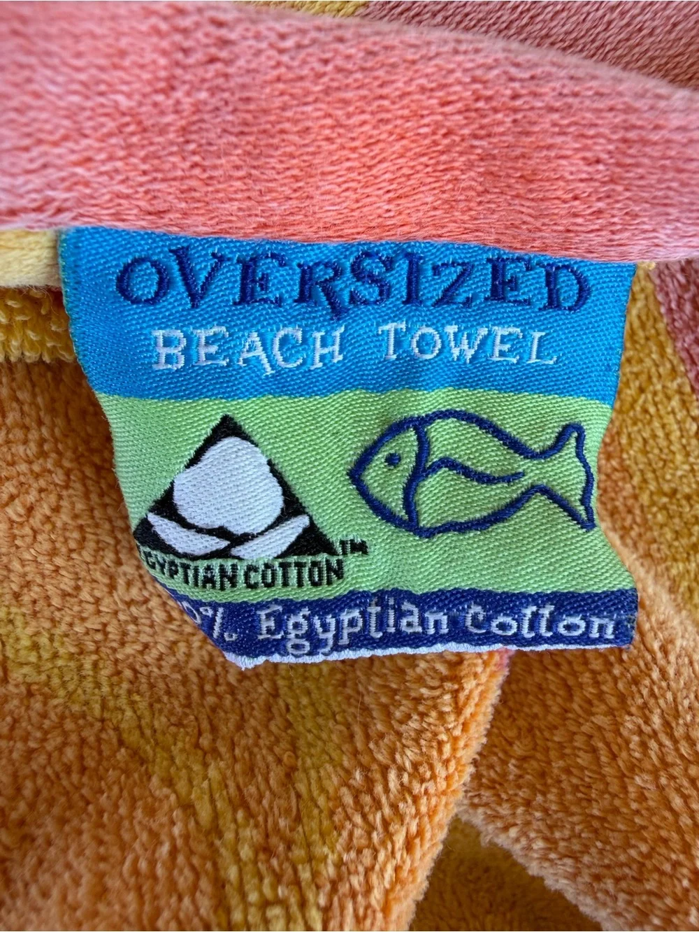 Kirkland Egyptian Cotton Oversized Beach Pool Towel Blazing Suns Stripes 36x66